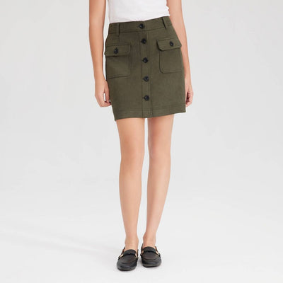 New - Women's Faux Suede Mini A-Line Skirt - Universal Thread™ Green 8
