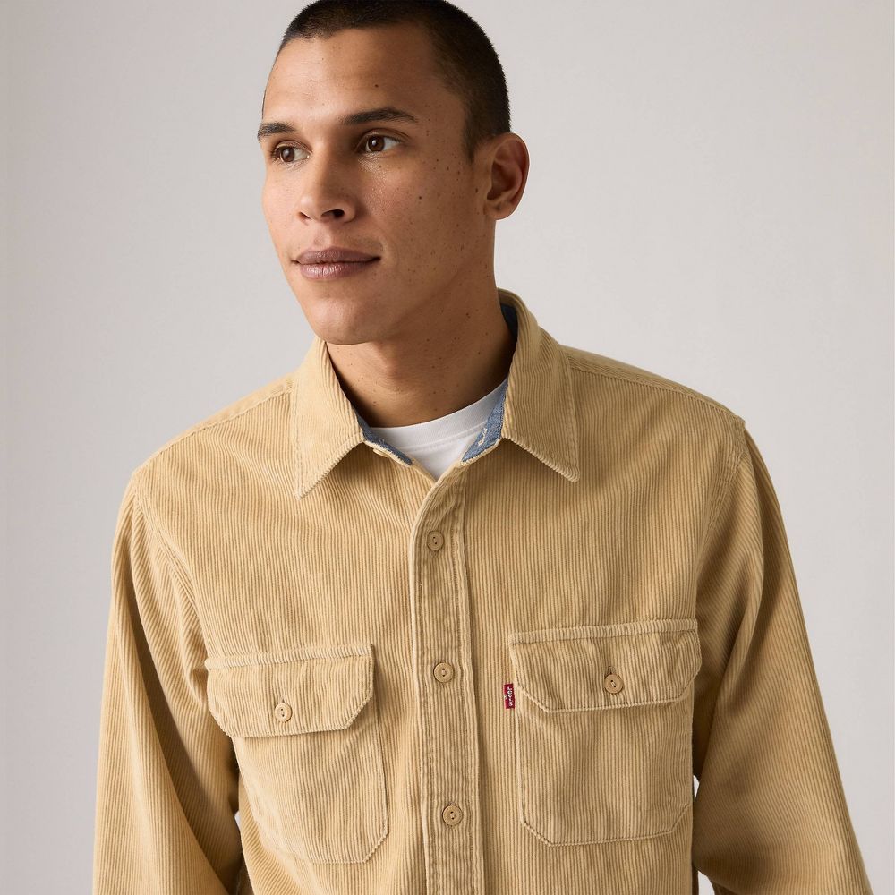New - Levi's® Men's Worker Standard Fit Long Sleeve Button-Down Shirt - Starfish S