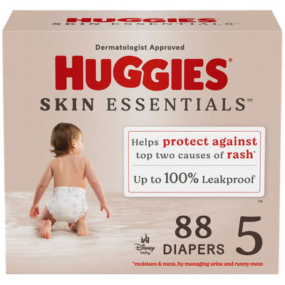 New - Huggies Skin Essentials Luxury Diapers  - Size 5 - 88ct