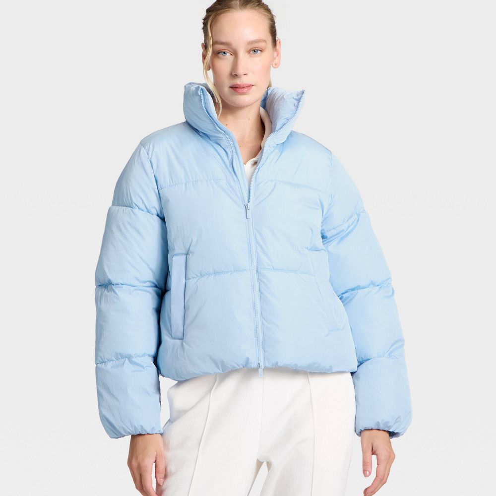 New - Women's Puffer Jacket - All In Motion™ Light Blue M