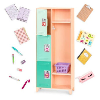 Our Generation Hally & Classroom Cool Locker Accessory Set 18" Doll School Bundle Our GenerationBullseye Deals