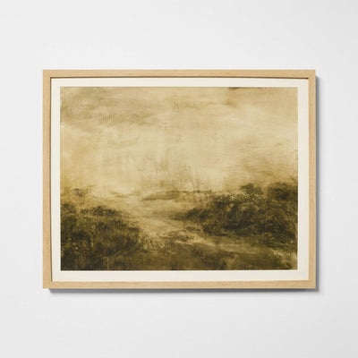 New - 24"x30" Abstract Green Tone Landscape Wall Art - Threshold™ designed with Studio McGee