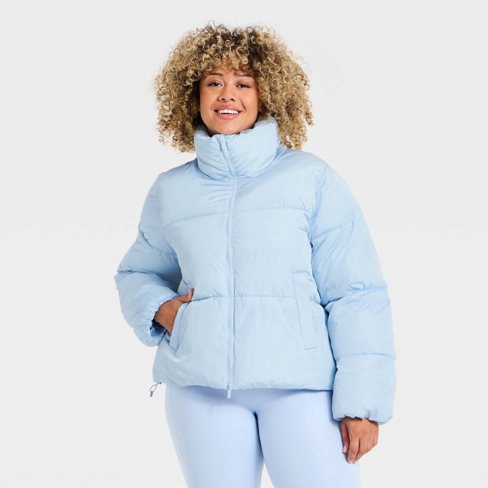 New - Women's Puffer Jacket - All In Motion™ Light Blue XS