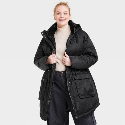 Universal Thread Women's Plus Zipper Winter Arctic Parka Jacket Fabric Universal ThreadBullseye Deals