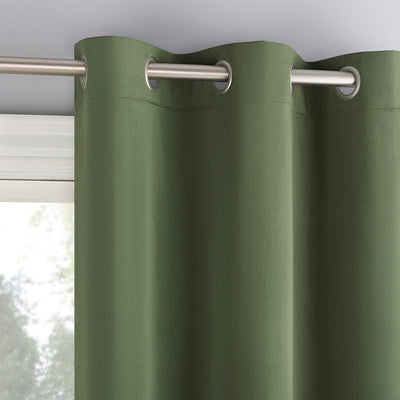 New - 40"x84" Sun Zero Brighton Velvet 100% Blackout Grommet Curtain Panel Sage Green: Modern, Energy Efficient, Noise Reduction