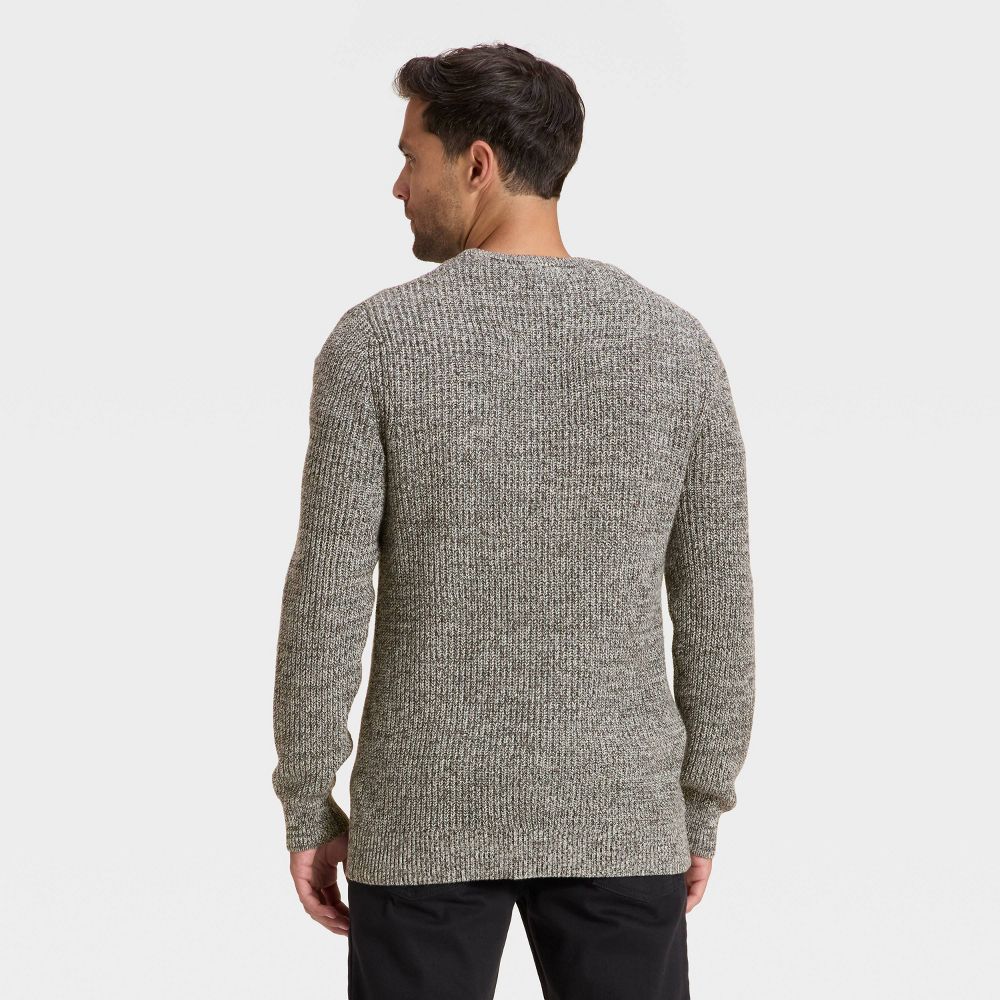 New - Men's Marled Crewneck Sweater - Goodfellow & Co™ Black S