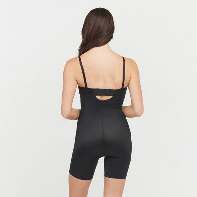 New - ASSETS BY SPANX Women's Flawless Finish Strapless Cupped Midthigh Bodysuit ASSETS by SPANXBullseye Deals