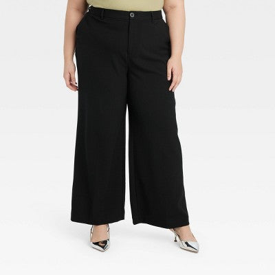 New - Women's High-Rise Wide Leg Pants - Ava & Viv Ava & VivBullseye Deals