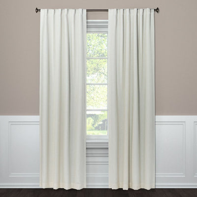 New - 50"x84" Blackout Aruba Window Curtain Panel Sour Cream - Threshold™: Recycled Polyester, Solid Drapes, Indoor Use