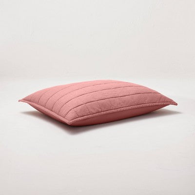 New - Casaluna Pillow Sham Linen-Blend OEKO-TEX Quilted CasalunaBullseye Deals