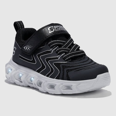 New - S Sport By Skechers Toddler Jarrod Sneakers - Black 6T: Light Up, Hook & Loop Closure, Cushioned Insole