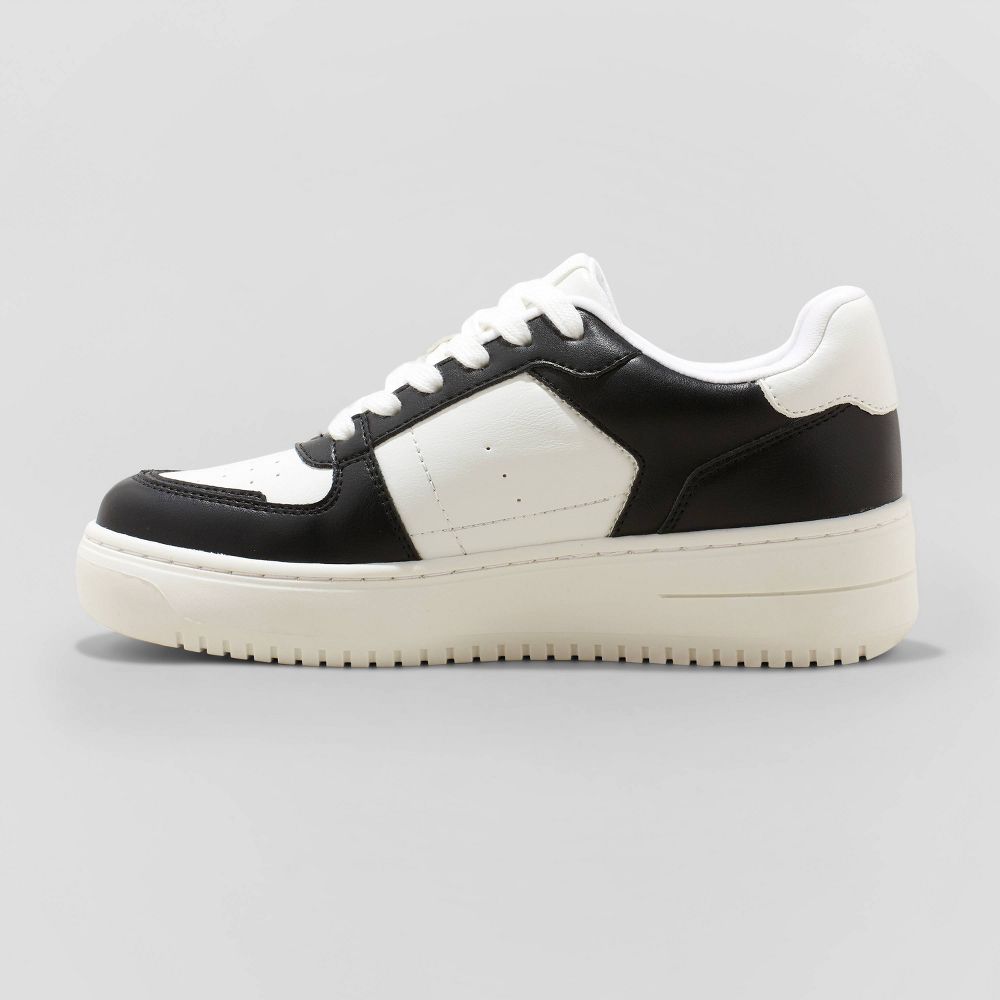 New - Wild Fable Women's Low-Top Casual Lace-Up Faux Leather Sneakers Wild FableBullseye Deals