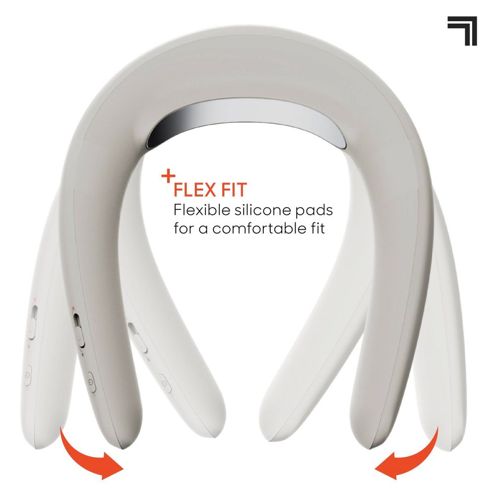 New - Sharper Image Cordless Cool and Heat Neckwear Device White