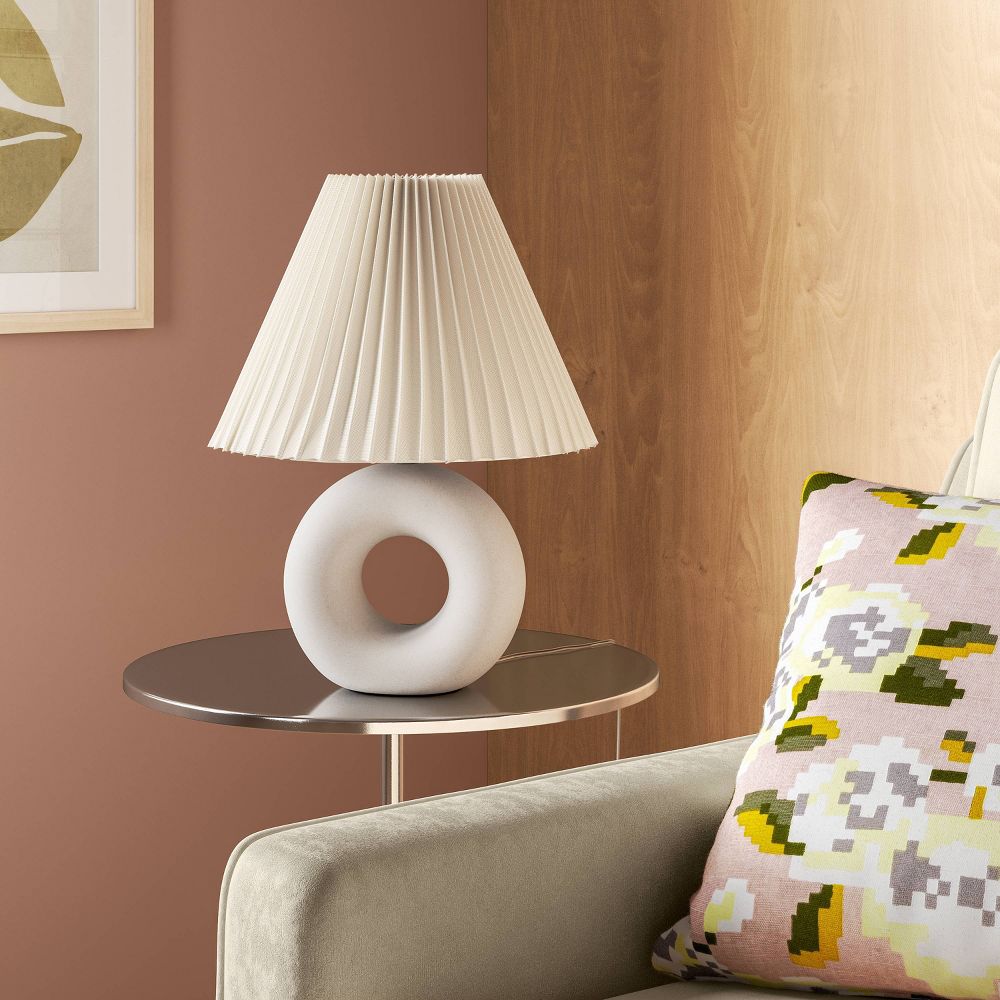 New - Ceramic Table Lamp White - Room Essentials™