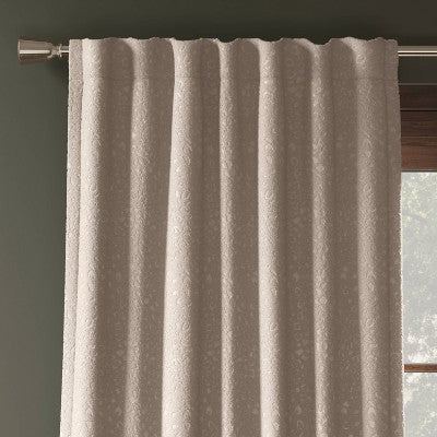 New - Blackout Embossed Velvet Curtain Panel - Threshold ThresholdBullseye Deals