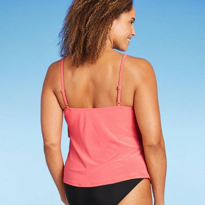 Aqua Green Women's Tankini Top Ruffles Tummy Control Swimwear UPF 50+ Swimsuit Aqua GreenBullseye Deals