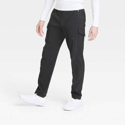 New - All In Motion Men's DWR Water Resistant Cargo Pants Midweight Loose Fit All in MotionBullseye Deals