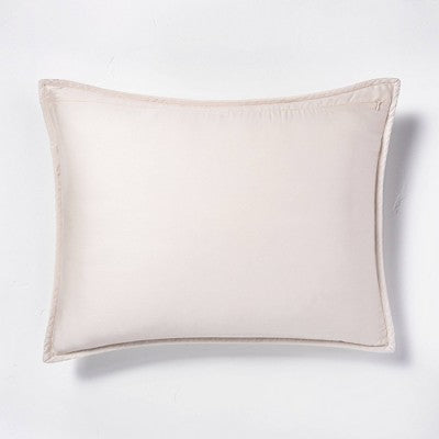 New - Casaluna Pillow Sham Linen-Blend OEKO-TEX Quilted CasalunaBullseye Deals