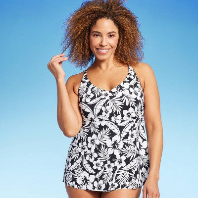 New - Lands' End Women's UPF 50+ Floral Tankini Tank Top Swimwear Lands' EndBullseye Deals