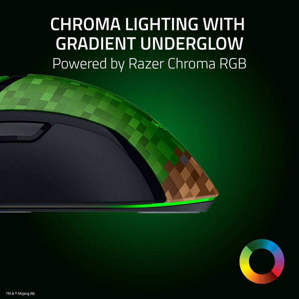 New - Razer Cobra Customizable Gaming Mouse - Minecraft Edition: Wired Precision Device