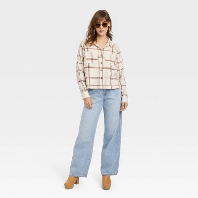 Universal Thread Women's High Waisted Wide Leg Cropped High-Rise Jeans, Light Wash Universal ThreadBullseye Deals