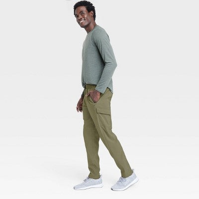 Open Box - All In Motion Men's DWR Water Resistant Cargo Pants Midweight Loose Fit All in MotionBullseye Deals