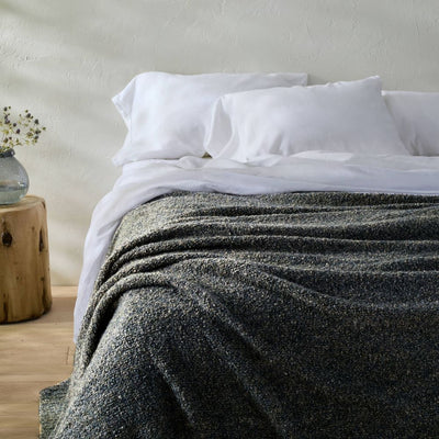New - King Boucle Blanket Blue/Gray Blend - Casaluna™