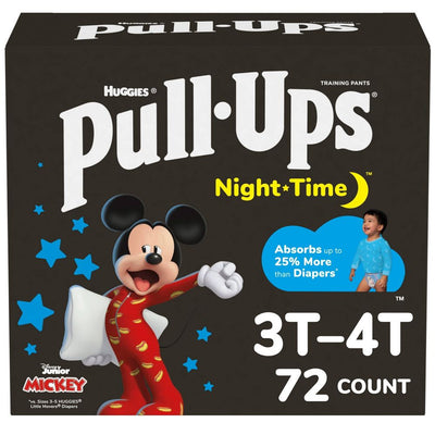 New - Pull-Ups Night-Time Disposable Training Pants Pants - 3T-4T - Boys' - 72ct