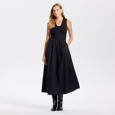New - Women's Midi A-Line Dress - A New Day™ Black XXL
