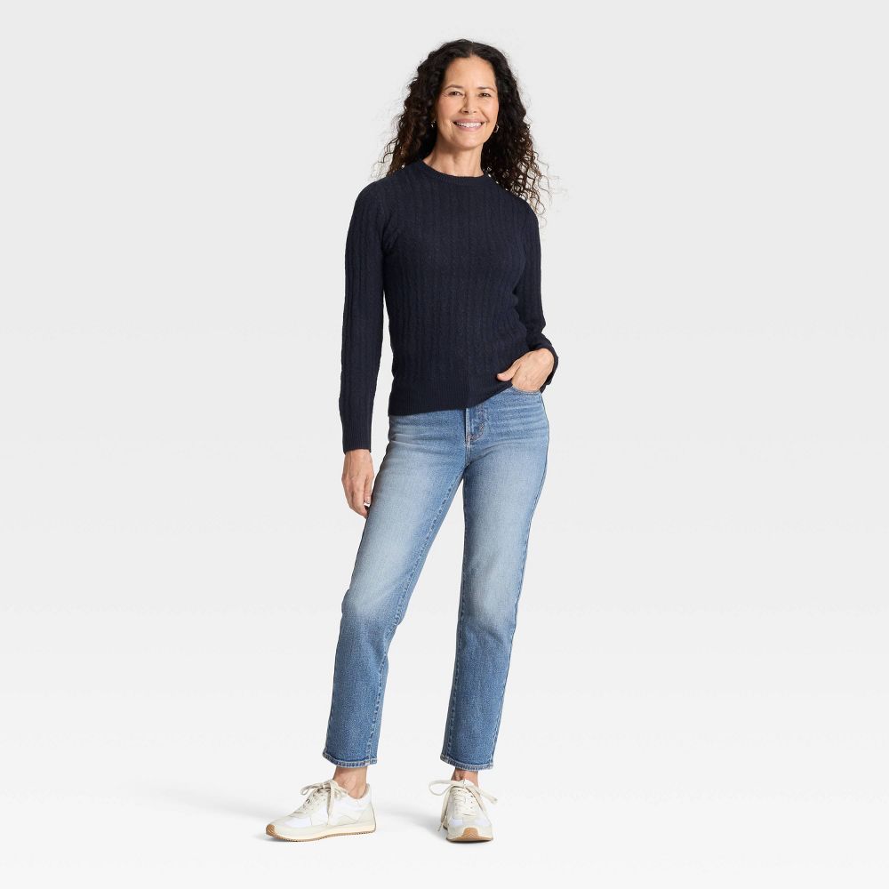 New - Women's Mid-Rise 80's Slim Straight Ankle Jeans - Universal Thread™ Light Wash 8