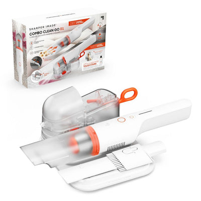 New - Sharper Image Cordless Handheld Vacuum with Spot Cleaner Attachment Gray/White