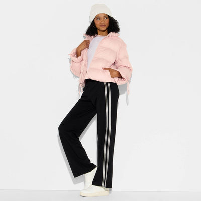 Open Box - Women's Bow Puffer Jacket - Wild Fable™ Pink XL