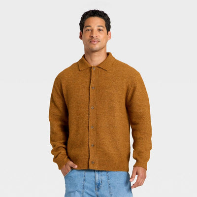 Men's Collared Cardigan Sweater - Goodfellow & Co
