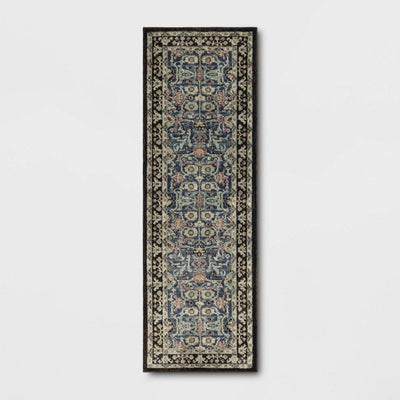New - 2'4"x7' Floral Persian Runner Rug - Threshold™