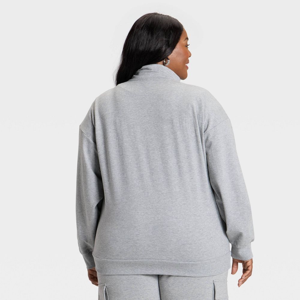 New - Women's French Terry Pullover Sweatshirt - Ava & Viv™ Heather Gray 2X