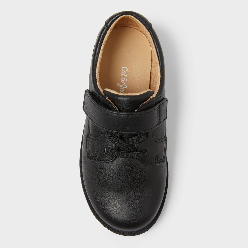 New - Toddler Miles Dress Shoes - Cat & Jack™ Black 8T: Hook and Loop, Flexible Sole, Round Toe