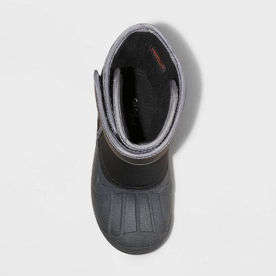 Cat & Jack Kids Faux Leather Hook-And-Loop Mid Calf Winter Boots Waterproof Cat & JackBullseye Deals