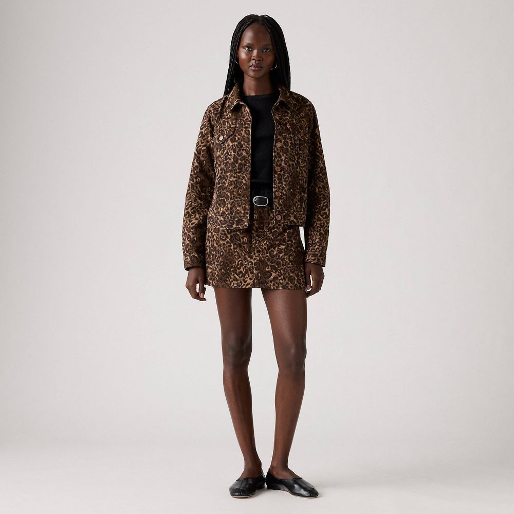New - Levi's® Women's Original Leopard Print Trucker Jacket - Cat Eyes XS