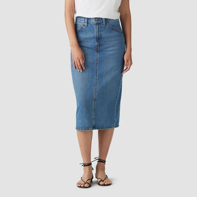 New - Levi's® Women's High-Rise Back Slit Skirt - Meadow Games 27