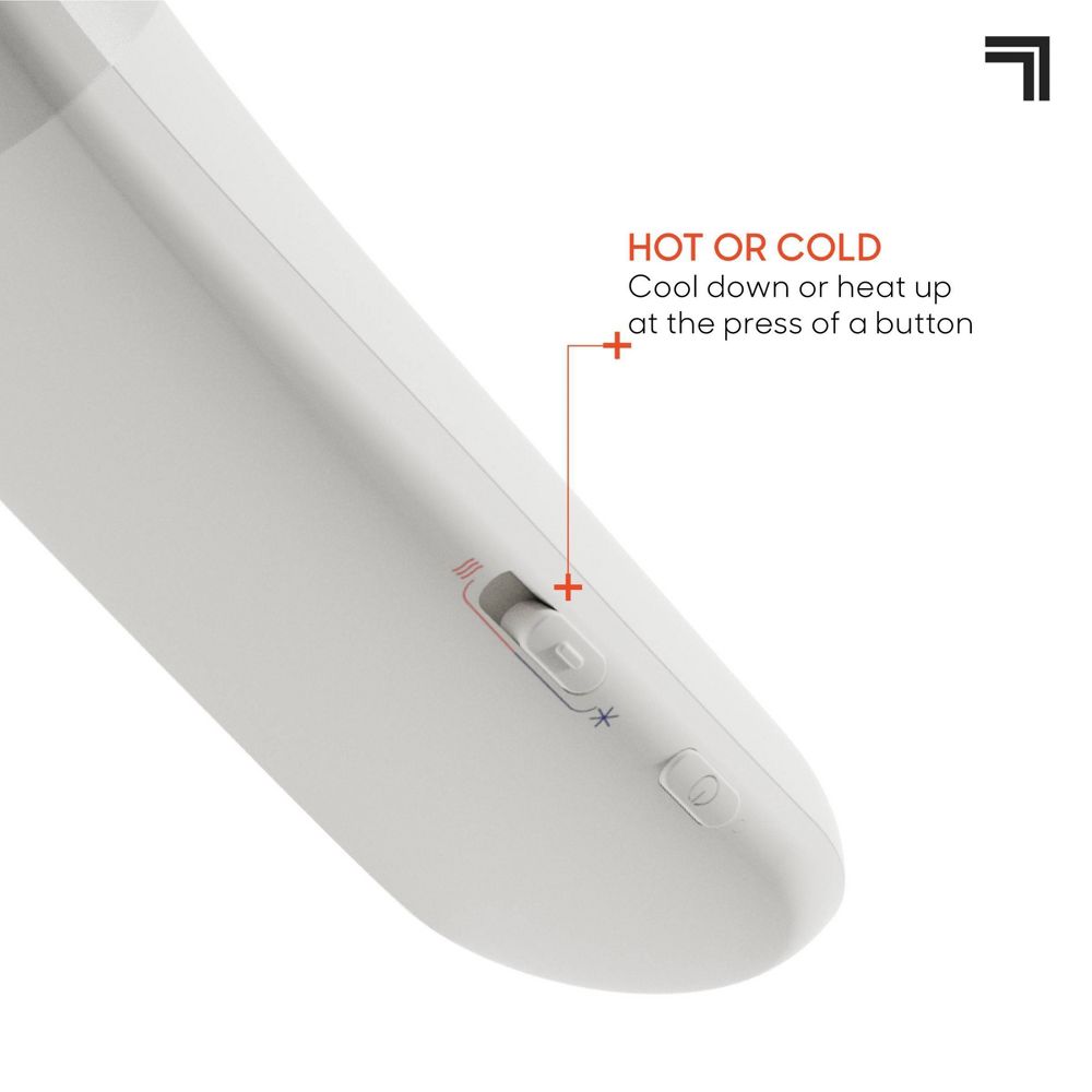 New - Sharper Image Cordless Cool and Heat Neckwear Device White