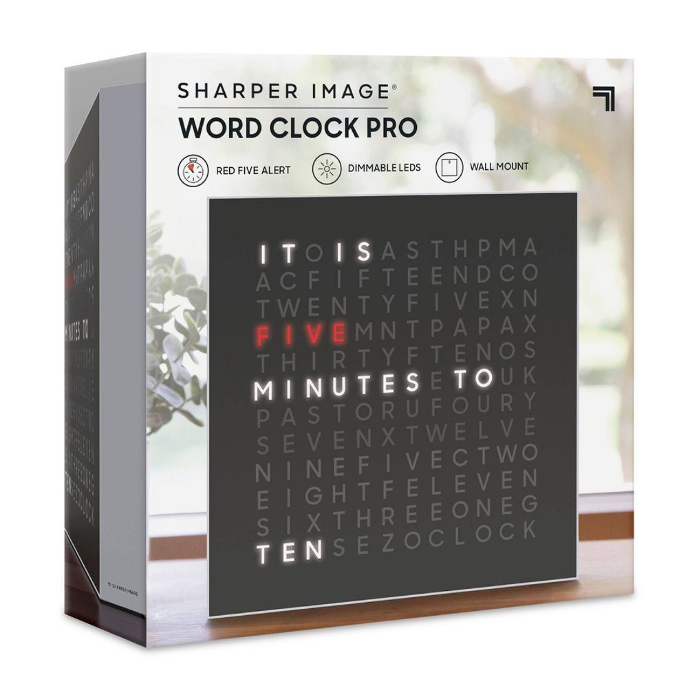 New - Sharper Image LED Word Clock Pro