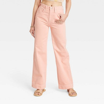 Universal Thread Women's High Waisted Wide Leg Cropped High-Rise Jeans Universal ThreadBullseye Deals