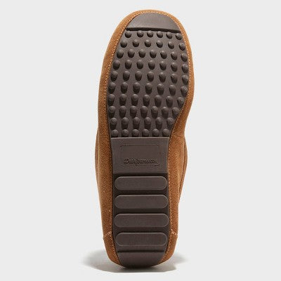 New - dluxe by dearfoams Men's Nelson Shearling Moccasin Slippers dluxe by dearfoamsBullseye Deals