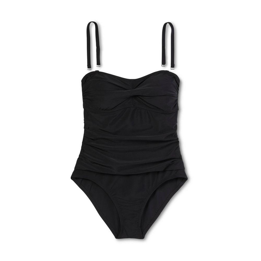 New - Kona Sol Women's Bandeau One Piece Swimsuit Tummy Control Swimwear Kona SolBullseye Deals