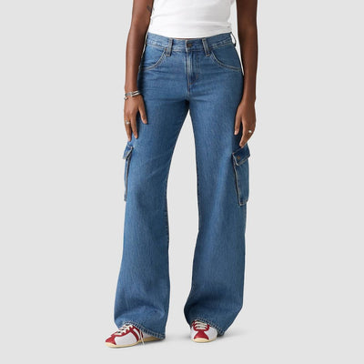 Open Box - Levi's® Women's Superlow Loose Jeans - All Over Blue 24