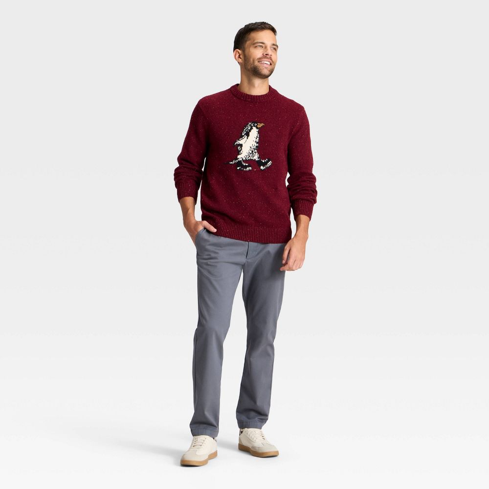 New - Men's Penguin Sweater - Goodfellow & Co™ Red L