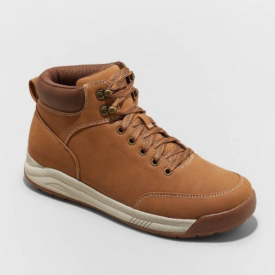 New - Goodfellow & Co Men's Hiker Boots Lace-Up Faux Leather Outdoor Hiking Boots Goodfellow & CoBullseye Deals