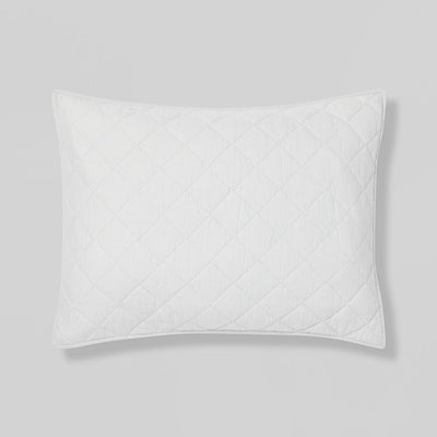 New - King Diamond Stitch Cotton Linen Quilt Sham Light Gray - Threshold™