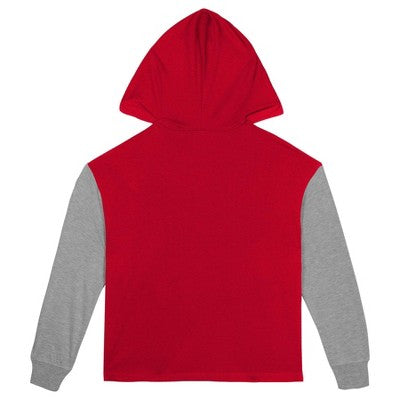 NHL Chicago Blackhawks Girls' Long Sleeve Poly Fleece Hooded Sweatshirt Chicago BlackhawksBullseye Deals