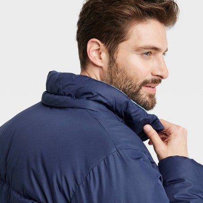 New - All In Motion Men's Winter Hooded Wind-Resistant Heavyweight Puffer Jacket All in MotionBullseye Deals